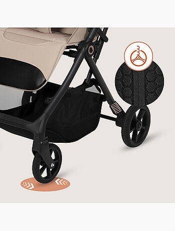 Poussette tout terrain LIONELO Tansi - Roues GravelTech - Amortissements - Légère - Pliage à une mai