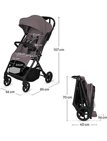 Poussette tout terrain LIONELO Tansi - Roues GravelTech - Amortissements - Légère - Pliage à une mai