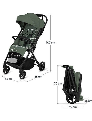 Poussette tout terrain LIONELO Tansi - Roues GravelTech - Amortissements - Légère - Pliage à une mai