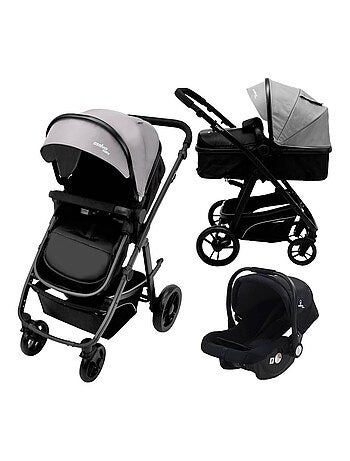 Poussette trio 3 en 1 convertible en nacelle, couvre-pieds et siège auto 0+ - Two+ 2