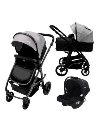 Poussette trio 3 en 1 convertible en nacelle, couvre-pieds et siège auto 0+ -  Two+ 2