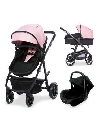 Poussette trio 3 en 1 convertible en nacelle, couvre-pieds et siège auto 0+ -  Two+ 2