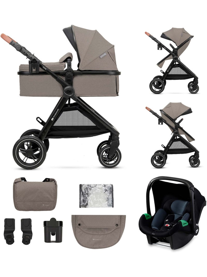 Poussette trio esme 3in1 modèle pratique et confortable Beige - Kiabi