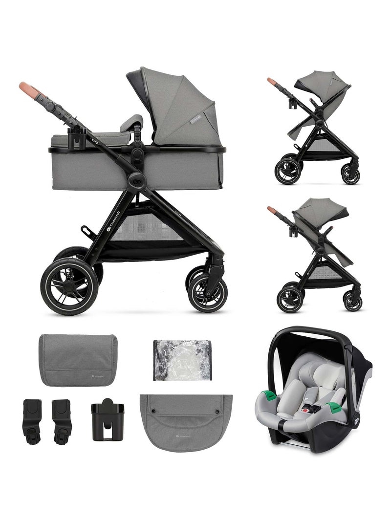 Poussette trio esme 3in1 modèle pratique et confortable Gris - Kiabi