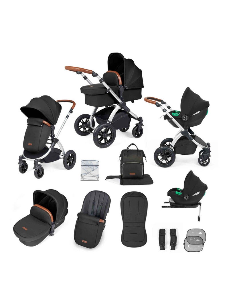 Poussette trio Ickle Bubba Stomp Luxe 12 pcs, siège auto i-Size, nacelle, chauffe-pieds, pluie Noir - Kiabi