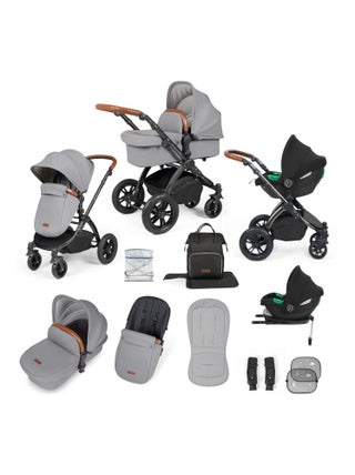Poussette trio Ickle Bubba Stomp Luxe 12 pcs, siège auto i-Size, nacelle, chauffe-pieds, pluie