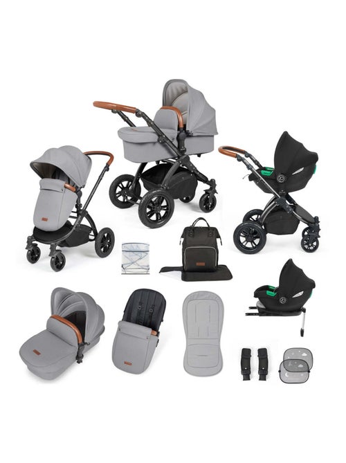 Poussette trio Ickle Bubba Stomp Luxe 12 pcs, siège auto i-Size, nacelle, chauffe-pieds, pluie - Kiabi