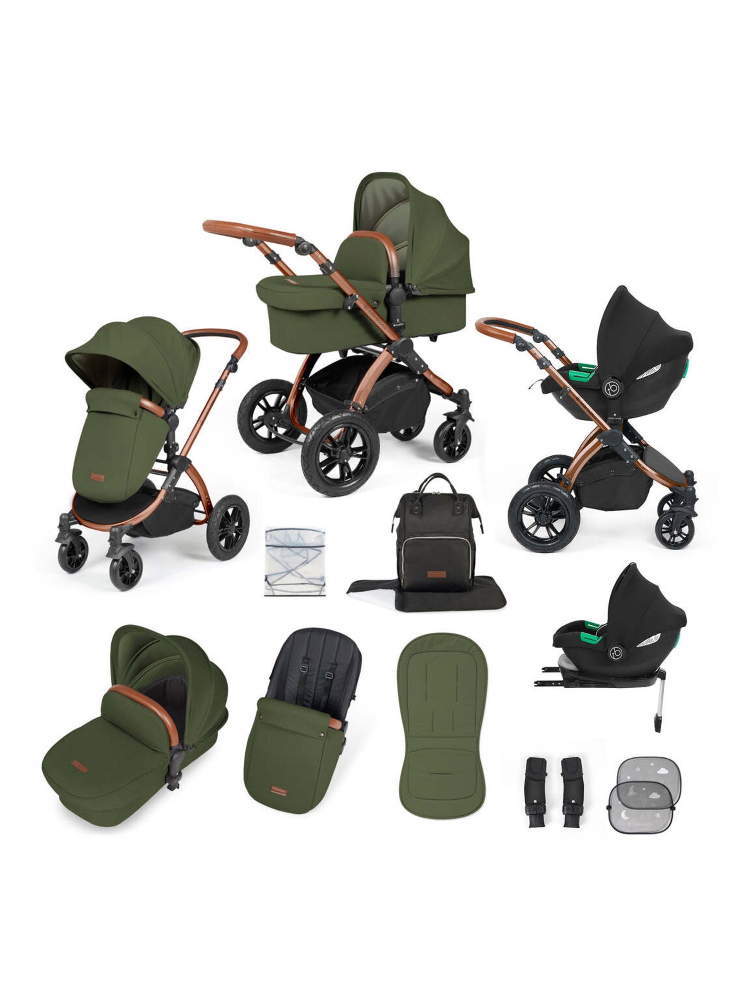 Poussette Ickle Bubba Atom 2 En 1 - Léger 9kg, Pliable Avec Siège, De La Naissance à 22kg, Gris - 12