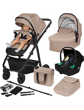 Poussette Trio LIONELO Bianka - Jusqu'? 22kg - Pack poussette, nacelle, si?ge auto et accessoires