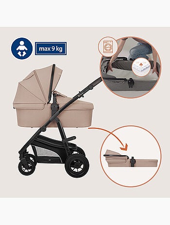 Poussette Trio LIONELO Bianka - Jusqu'? 22kg - Pack poussette, nacelle, si?ge auto et accessoires