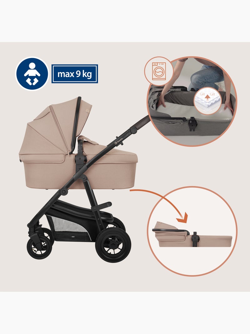 Poussette Trio LIONELO Bianka - Jusqu'? 22kg - Pack poussette, nacelle, si?ge auto et accessoires Marron - Kiabi
