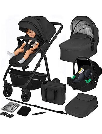 Poussette Trio LIONELO Bianka - Jusqu'? 22kg - Pack poussette, nacelle, si?ge auto et accessoires