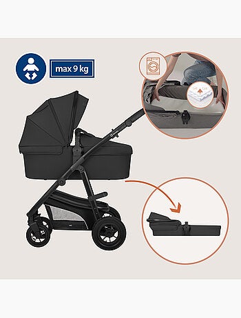 Poussette Trio LIONELO Bianka - Jusqu'? 22kg - Pack poussette, nacelle, si?ge auto et accessoires