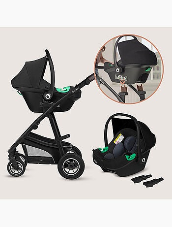 Poussette Trio LIONELO Bianka - Jusqu'à 22kg - Pack poussette, nacelle, siège auto et accessoires