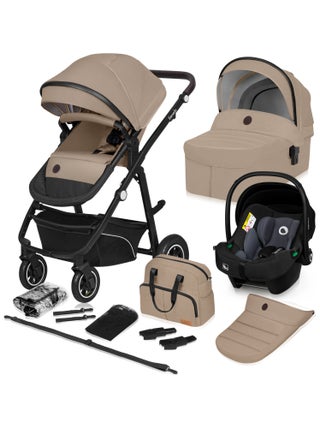 Poussette Trio LIONELO Bianka - Jusqu'à 22kg - Pack poussette, nacelle, siège auto et accessoires