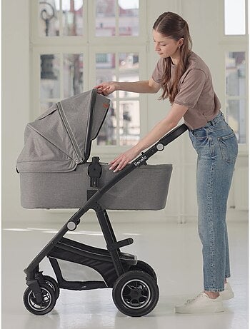 Poussette Trio LIONELO Bianka - Jusqu'à 22kg - Pack poussette, nacelle, siège auto et accessoires