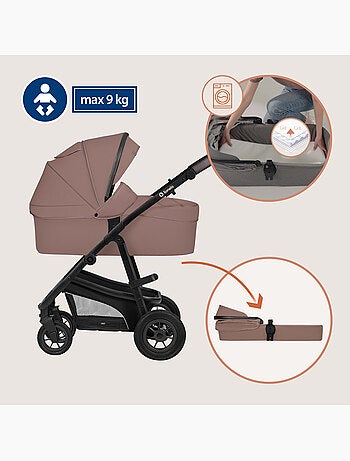 Poussette Trio LIONELO Bianka - Jusqu'à 22kg - Pack poussette, nacelle, siège auto et accessoires