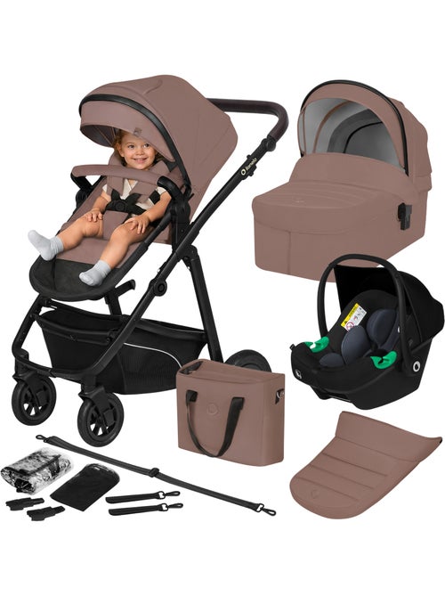 Poussette Trio LIONELO Bianka - Jusqu'à 22kg - Pack poussette, nacelle, siège auto et accessoires - Kiabi