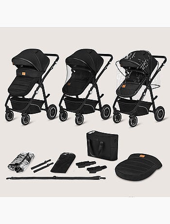 Poussette Trio LIONELO Bianka - Jusqu'à 22kg - Pack poussette, nacelle, siège auto et accessoires