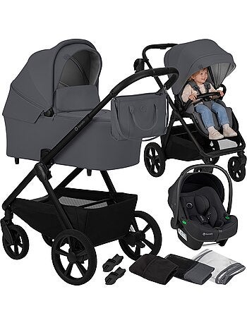 Poussette Trio LIONELO Carmine - Jusqu'à 22kg - Pack poussette, Nacelle, Cosi et Accessoires