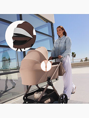 Poussette Trio LIONELO Carmine - Jusqu'à 22kg - Pack poussette, Nacelle, Cosi et Accessoires
