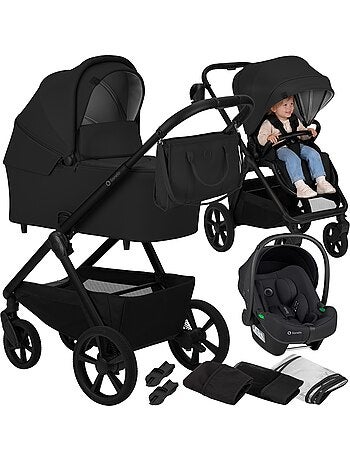Poussette Trio LIONELO Carmine - Jusqu'à 22kg - Pack poussette, Nacelle, Cosi et Accessoires