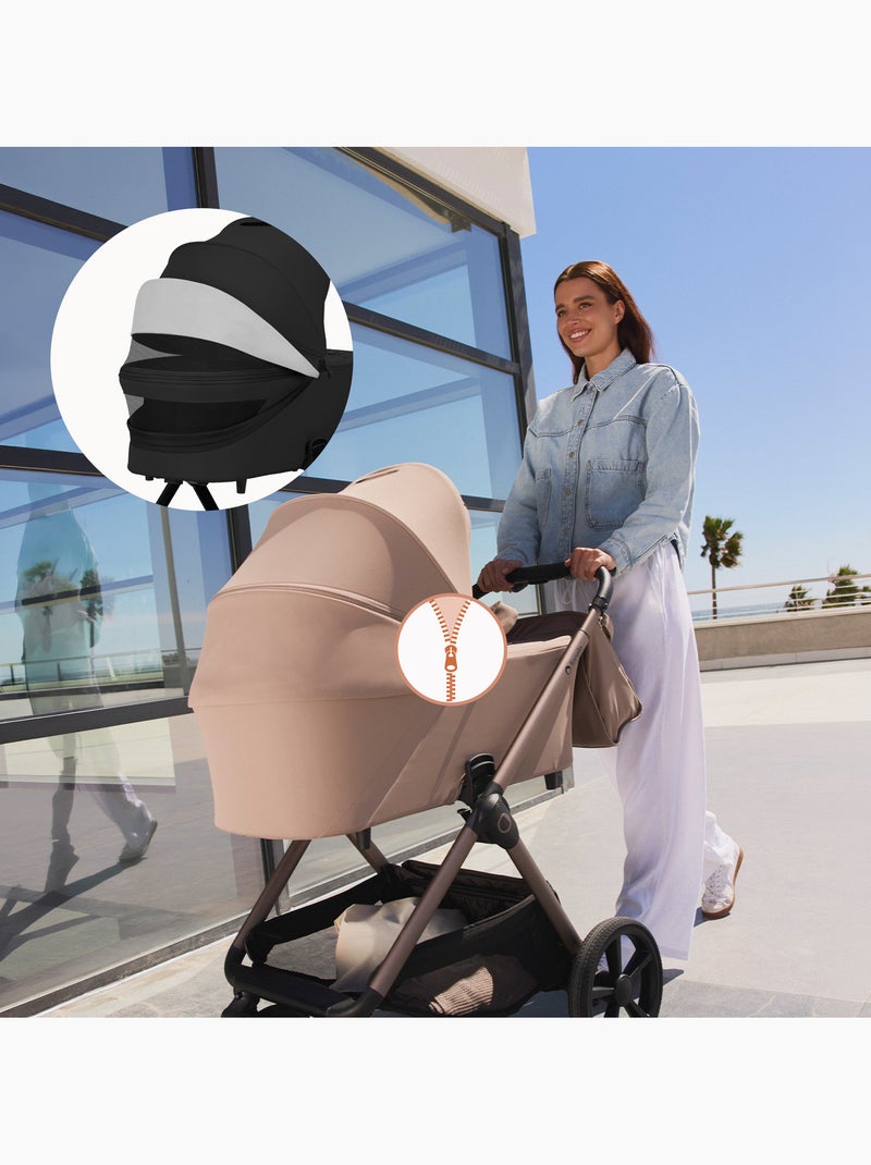 Poussette Trio LIONELO Carmine - Jusqu'à 22kg - Pack poussette, Nacelle, Cosi et Accessoires Noir - Kiabi