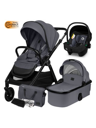 Poussette Trio LIONELO Layla - Jusqu'à 22kg - Pack poussette, Nacelle, Siège auto et Accessoires