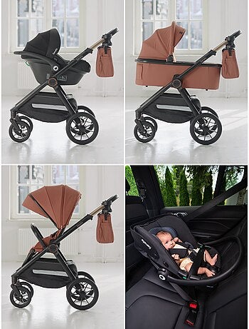 Poussette 3en1 LIONELO Layla - Pack poussette, Nacelle, Cosi et Accessoires - Jusqu'à 22kg