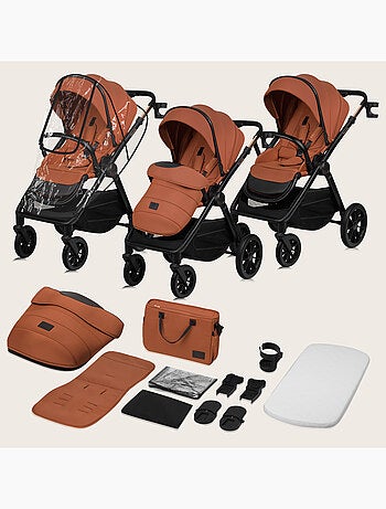 Poussette 3en1 LIONELO Layla - Pack poussette, Nacelle, Cosi et Accessoires - Jusqu'à 22kg