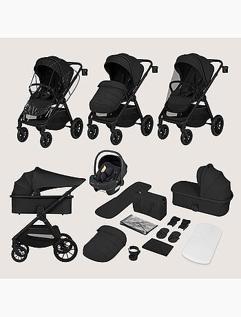 Poussette 3en1 LIONELO Layla - Pack poussette, Nacelle, Cosi et Accessoires - Jusqu'à 22kg