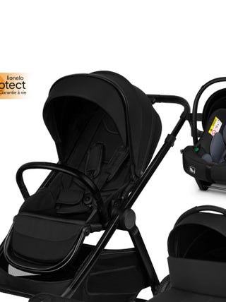 Poussette Trio LIONELO Layla - Jusqu'à 22kg - Pack poussette, Nacelle, Siège auto et Accessoires