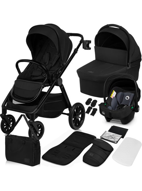 Poussette Trio LIONELO Layla - Jusqu'à 22kg - Pack poussette, Nacelle, Siège auto et Accessoires - Kiabi Poussette Trio LIONELO Layla - Jusqu'à 22kg - Pack poussette, Nacelle, Siège auto et Accessoires - Kiabi