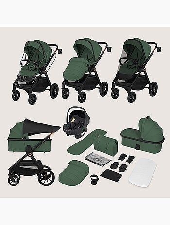 Poussette 3en1 LIONELO Layla - Pack poussette, Nacelle, Cosi et Accessoires - Jusqu'à 22kg