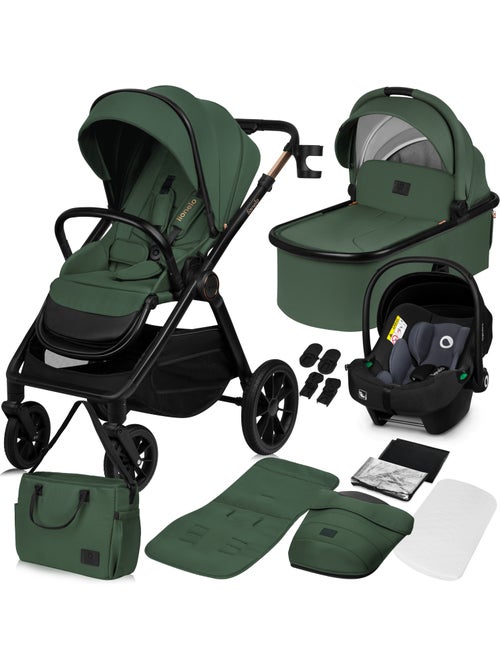 Poussette Trio LIONELO Layla - Jusqu'à 22kg - Pack poussette, Nacelle, Siège auto et Accessoires - Kiabi
