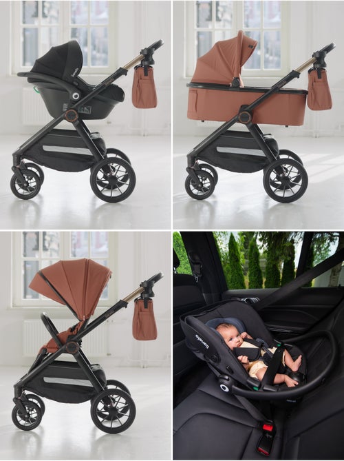 Poussette Trio LIONELO Layla - Jusqu'à 22kg - Pack poussette, Nacelle, Siège auto et Accessoires - Kiabi