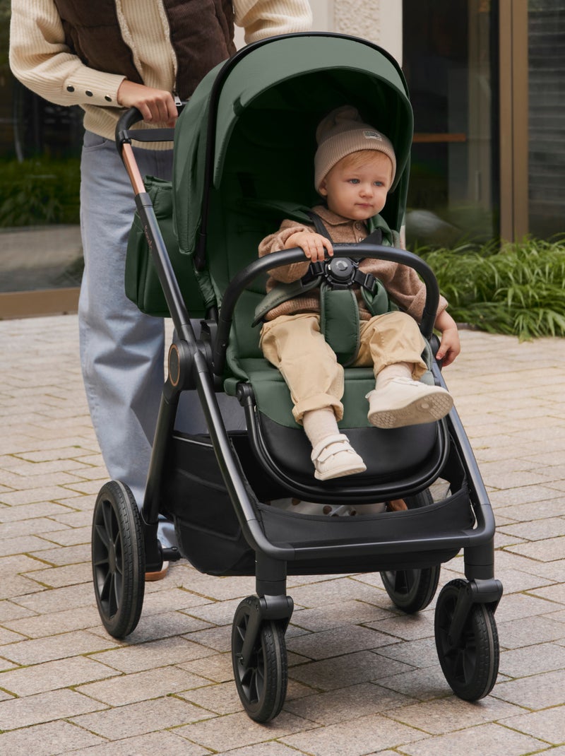 Poussette Trio LIONELO Layla - Jusqu'à 22kg - Pack poussette, Nacelle, Siège auto et Accessoires Vert - Kiabi