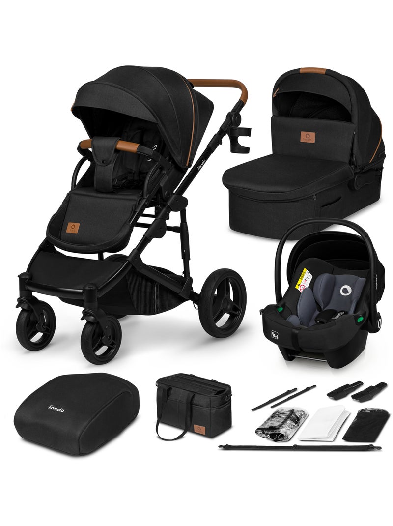 Poussette Trio LIONELO Mari Tour - Compacte - De 0 à 48 mois - Accessoires inclus Noir - Kiabi