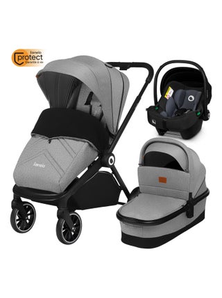Poussette Trio LIONELO Mika - Jusqu'à 22kg - Pack poussette, nacelle, siège auto et accessoires
