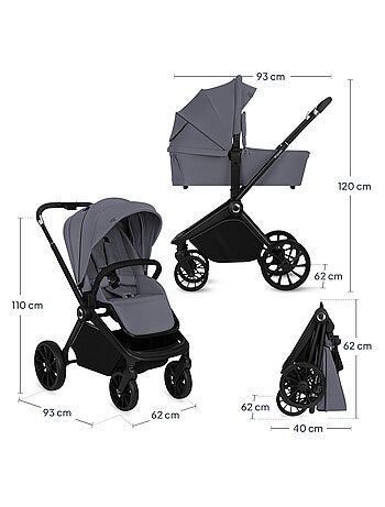 Poussette Trio LIONELO Mika Plus - Jusqu'à 4 ans - Poussette, Nacelle, Siege auto et Accessoires
