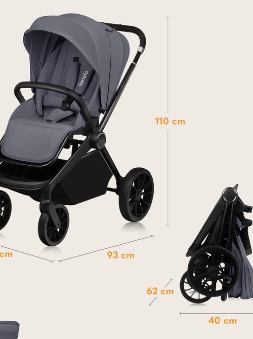 Poussette Trio LIONELO Mika Plus - Jusqu'à 4 ans - Poussette, Nacelle, Siege auto et Accessoires - Kiabi