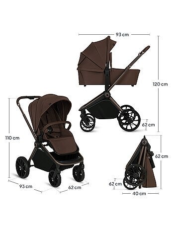 Poussette Trio LIONELO Mika Plus - Jusqu'à 4 ans - Poussette, Nacelle, Siege auto et Accessoires