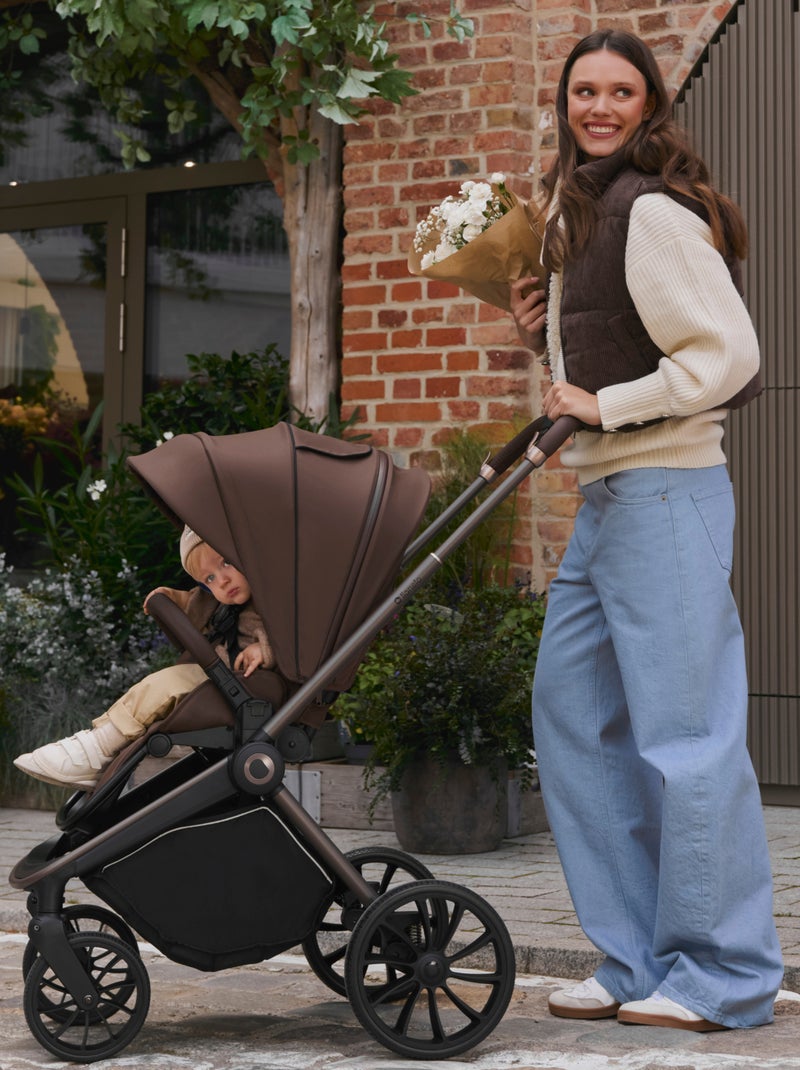 Poussette Trio LIONELO Mika Plus - Jusqu'à 4 ans - Poussette, Nacelle, Siege auto et Accessoires Marron chocolat - Kiabi