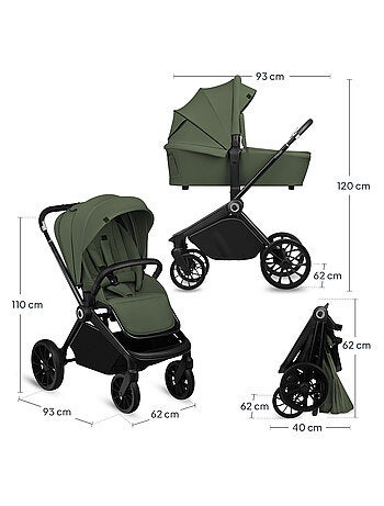 Poussette Trio LIONELO Mika Plus - Jusqu'à 4 ans - Poussette, Nacelle, Siege auto et Accessoires