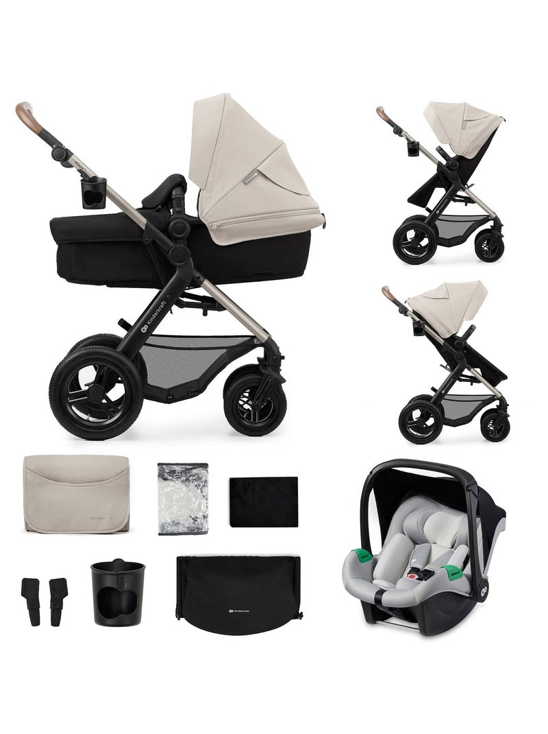 Poussette trio moov modèle pratique et confortable gris