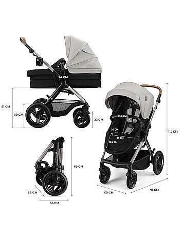 Poussette trio moov 2 modèle pratique et confortable