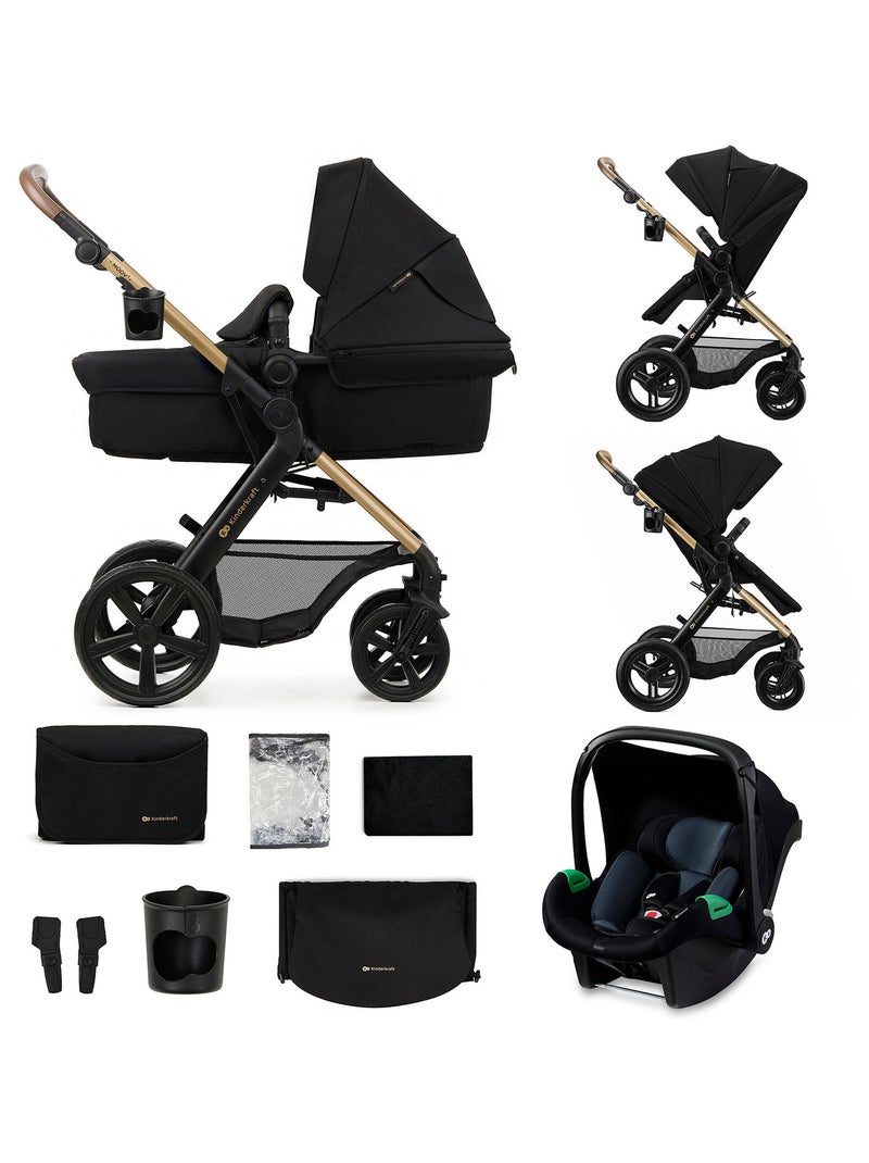 Poussette trio moov 2 modèle pratique et confortable Noir - Kiabi