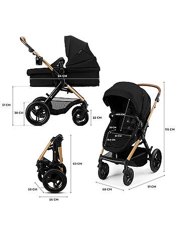 Poussette trio moov 2 modèle pratique et confortable
