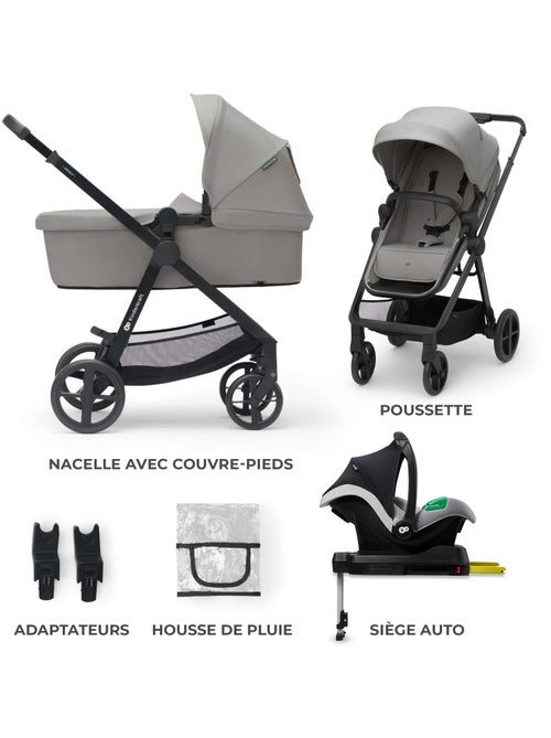 Poussette trio newly modèle pratique et confortable - Kiabi