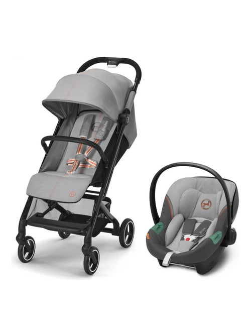 Poussette ultra compacte Beezy incl Coque Auto Siège auto Aton S2 i-SIZE - Lava Grey - Kiabi